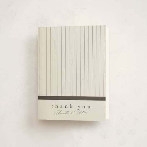 This is a sand thank you cards with standard by Nicole Walsh called surround printing on strathmore in standard