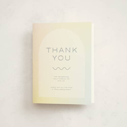 This is a tropics thank you cards with standard by Blustery August called summer printing on strathmore in standard