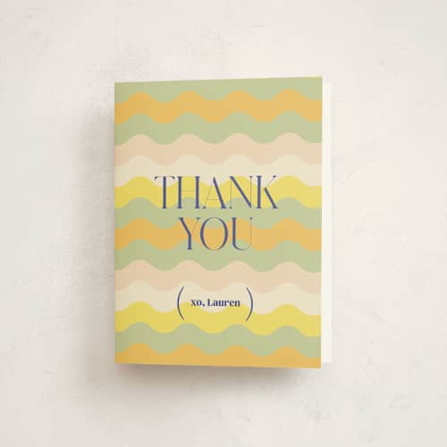 This is a lemon thank you cards with standard by Baumbirdy called what milestone printing on strathmore in standard