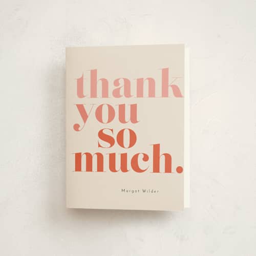 This is a fruit punch thank you cards with standard by Morgan Kendall called this is 40 printing on strathmore in standard