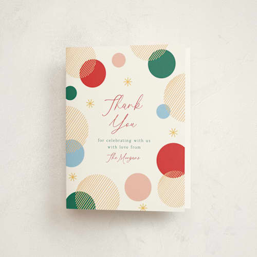 This is a apple thank you cards with standard by Elly called bubbles printing on strathmore in standard