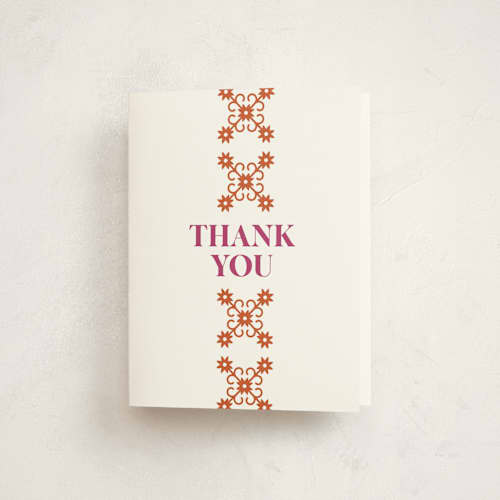 This is a gumdrop thank you cards with standard by Eva Tadros called let's fiesta printing on strathmore in standard