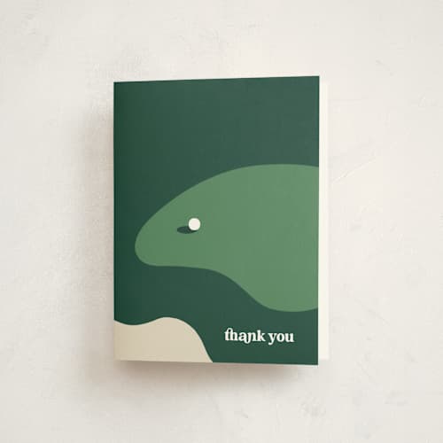 This is a forest thank you cards with standard by Marabou Design called fore ever young printing on strathmore in standard