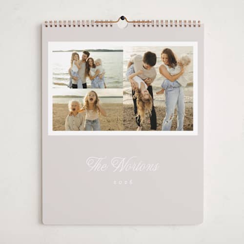 This is a marshmallow photo calendars with standard by Pati Cascino called scripted printing on premium calendar paper in grand