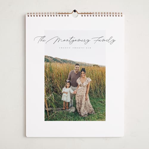 This is a snow photo calendars with standard by Pixel and Hank called simple details printing on premium calendar paper in grand