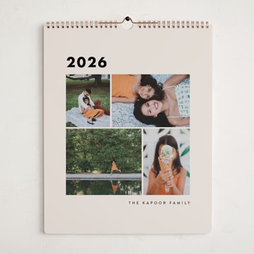 This is a sandstone photo calendars with standard by Olivia Raufman called fourth quarter printing on premium calendar paper in grand