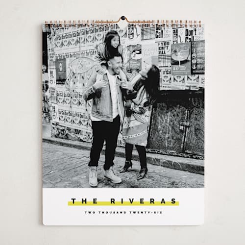 This is a lemon photo calendars with standard by Pixel and Hank called popped punch printing on premium calendar paper in grand