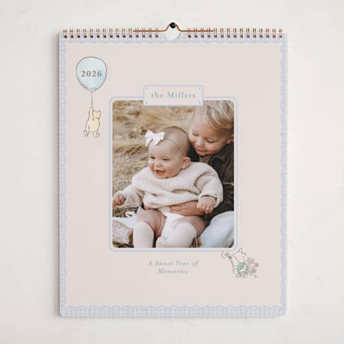 This is a bluebell breeze photo calendars with standard by Sabrin Deirani called disney winnie the pooh alphabet printing on premium calendar paper in grand