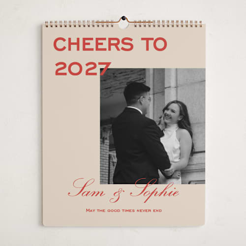 This is a tomato photo calendars with standard by Sydney Kay called bold cheers printing on premium calendar paper in grand