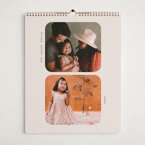 This is a cream photo calendars with standard by Ilene Guy called little greetings printing on premium calendar paper in grand