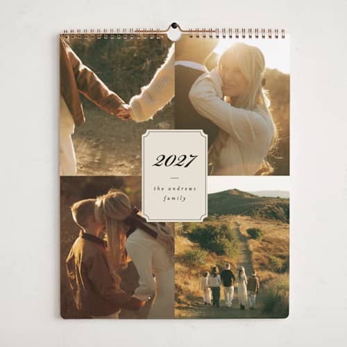 This is a eggshell photo calendars with standard by Ashley Iwafuchi called vintage wishes printing on premium calendar paper in grand