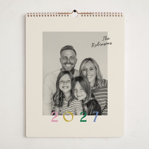 This is a rainbow photo calendars with standard by Creo Study called bold n bright printing on premium calendar paper in grand