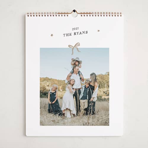 This is a tanner photo calendars with standard by Ani Somi called darling little bow printing on premium calendar paper in grand