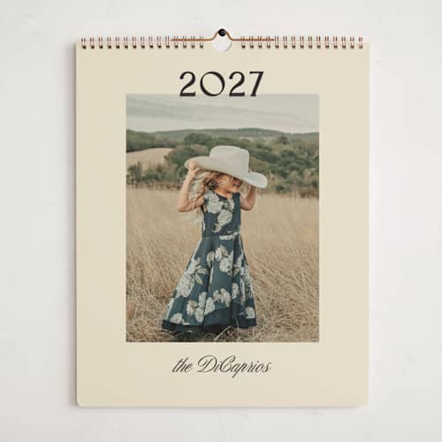 This is a almond photo calendars with standard by Creo Study called modern classic printing on premium calendar paper in grand