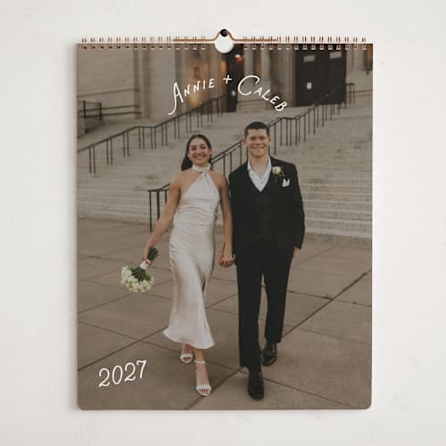 This is a ivory photo calendars with standard by Stephanie Heinrich Godbout called lovers printing on premium calendar paper in grand