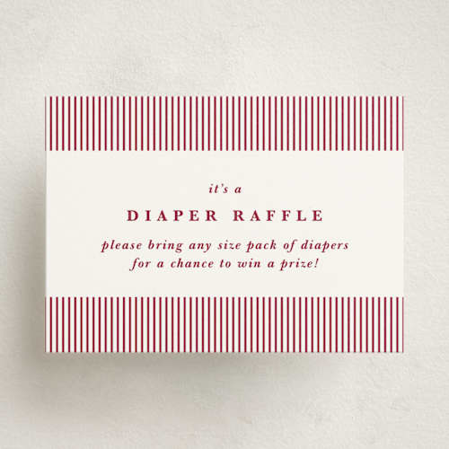This is a bing cherry baby shower insert cards with standard by Charter Oaks Creative called classic cherries printing on signature in standard