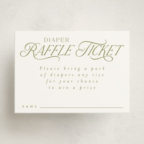 This is a ballet slipper baby shower insert cards with standard by Jenna Holcomb called swan princess printing on signature in standard