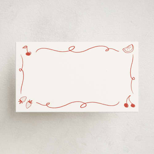 This is a cardinal blank hosting stationery with standard by Ani Somi called bon vivant printing on signature in placecard
