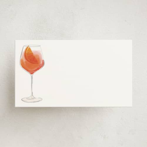 This is a sunset small cards with standard by Baumbirdy called aperol spritz printing on signature in 4.25x5.5