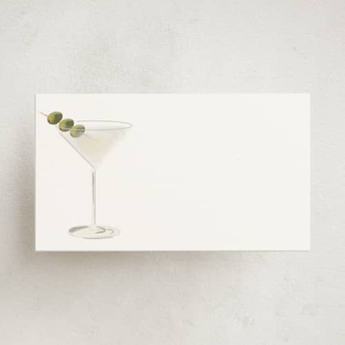 This is a olive small cards with standard by Baumbirdy called martini printing on signature in 4.25x5.5