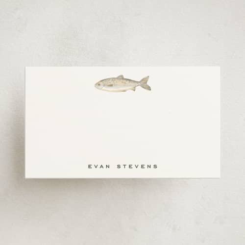 This is a fog small cards with standard by Petra Kern called fish printing on signature in 4.25x5.5