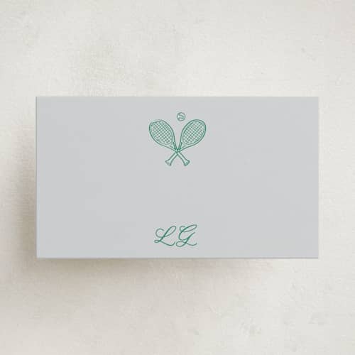 This is a sky small cards with standard by Leia Matt called racquet club printing on signature in 4.25x5.5