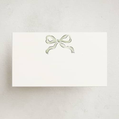 This is a pistachio small cards with standard by Helena Vitto called bow printing on signature in 4.25x5.5