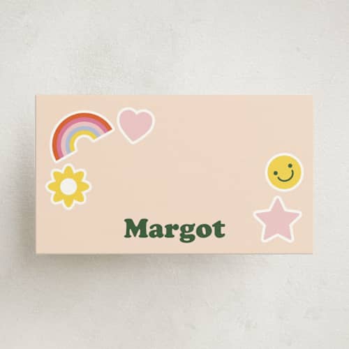 This is a sunshine small cards with standard by Hudson meet Rose called scout badges printing on signature in 4.25x5.5