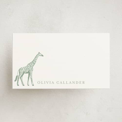 This is a palm small cards with standard by Jenna Holcomb called safari printing on signature in 4.25x5.5