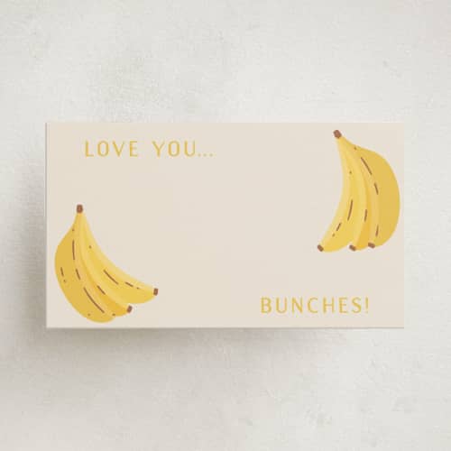 This is a banana small cards with standard by Erica Krystek called bunches & bunches printing on signature in 4.25x5.5