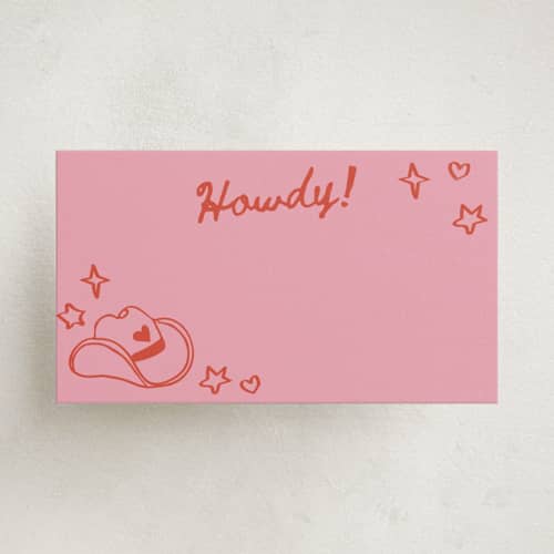 This is a cherry small cards with standard by Jennifer Lew called cowboy club printing on signature in 4.25x5.5