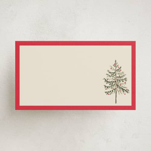 This is a poinsettia small cards with standard by Amy Kross called vintage spruce printing on signature in 4.25x5.5
