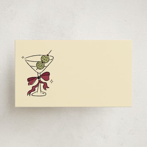 This is a holly berry small cards with standard by Helena Vitto called cin cin! printing on signature in 4.25x5.5