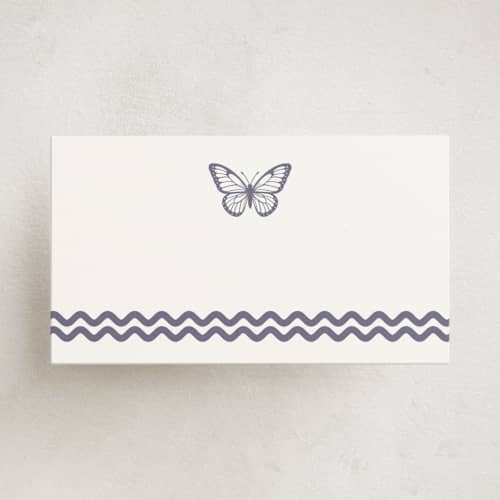 This is a lilac small cards with standard by Heather Schertzer called butterfly thanks printing on signature in 4.25x5.5