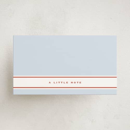 This is a nautical small cards with standard by Corinne Malesic called ricrac gingham printing on signature in 4.25x5.5