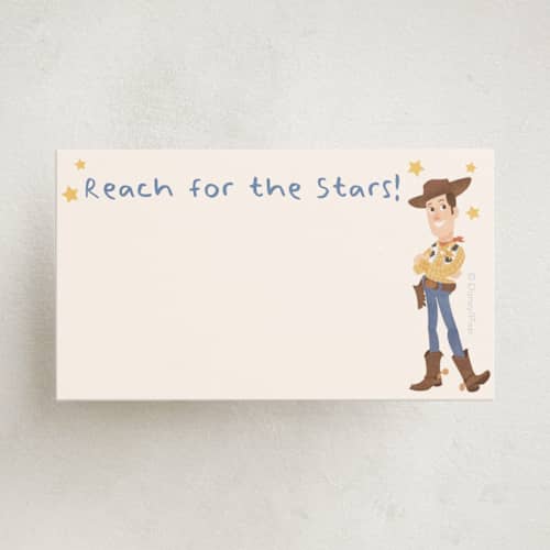 This is a cupcake small cards with standard by Sabrin Deirani called disney and pixar's reach for the stars printing on signature in 4.25x5.5