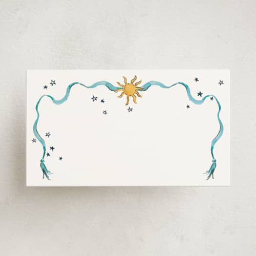 This is a celestial small cards with standard by Jill Delavan called favorite things printing on signature in 4.25x5.5