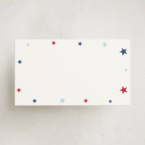 This is a navy small cards with standard by Ilene Guy called americana  printing on signature in 4.25x5.5