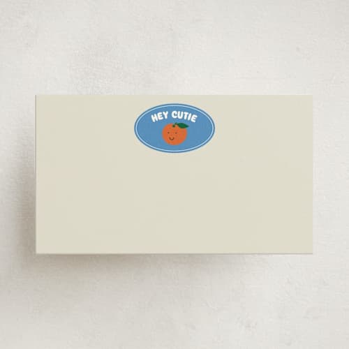 This is a aqua small cards with standard by Studio Suku called little cutie sticker printing on signature in 4.25x5.5