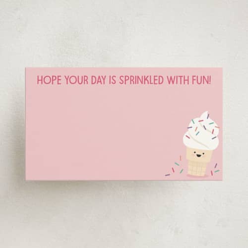 This is a bubblegum small cards with standard by Kacey Kendrick Wagner called soft serve printing on signature in 4.25x5.5