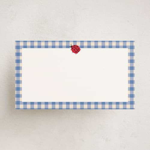 This is a sky small cards with standard by Jennifer Lew called ladybug picnic printing on signature in 4.25x5.5