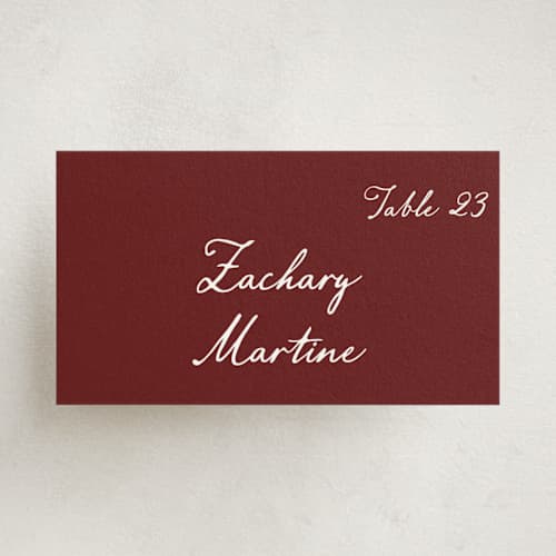 This is a wine party place cards with standard by Cass Loh called handwritten printing on signature in placecard