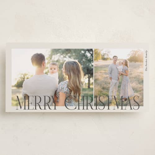 This is a eggnog holiday photo cards with standard by Brianne Larsen called classic & modern printing on recycled smooth signature in tall