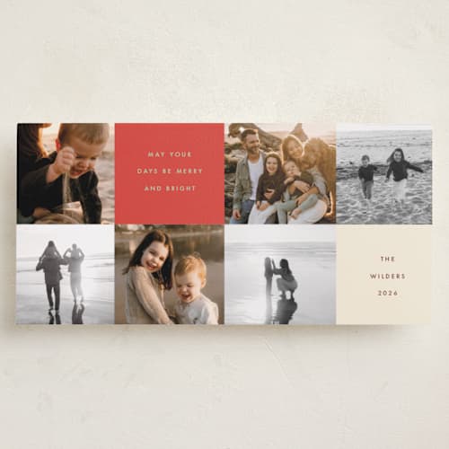 This is a candy cane holiday photo cards with standard by Morgan Kendall called squared printing on recycled smooth signature in tall