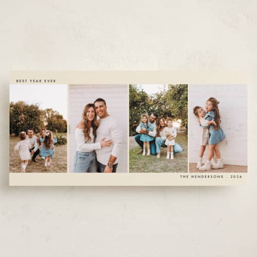 This is a almond holiday photo cards with standard by Morgan Kendall called reel printing on recycled smooth signature in tall