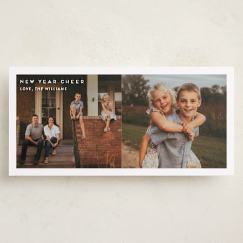 This is a snow holiday photo cards with standard by Deynaaz Daraei called mingo printing on recycled smooth signature in tall