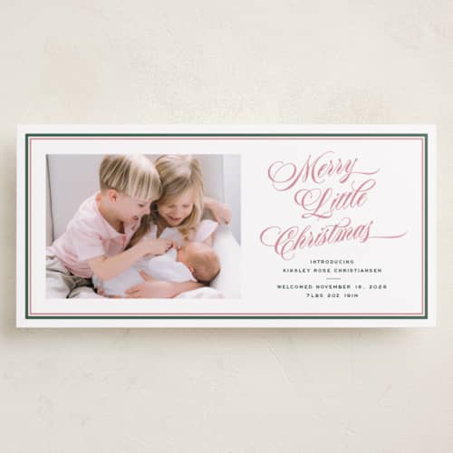 This is a gumdrop holiday photo cards with standard by Jenna Holcomb called classic little christmas printing on recycled smooth signature in tall