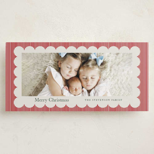 This is a cherry holiday photo cards with standard by Nicoletta Savod called charm printing on recycled smooth signature in tall