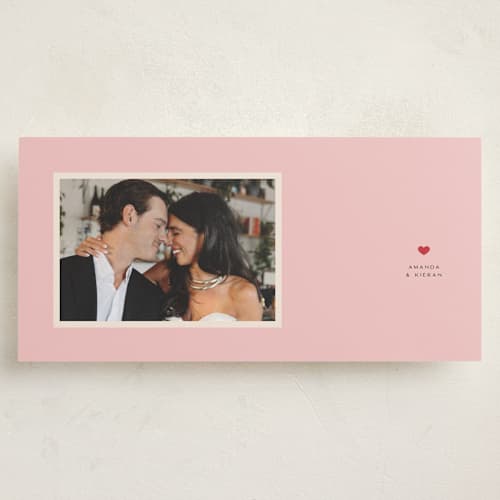 This is a petal holiday photo cards with standard by Jenna Holcomb called just love printing on recycled smooth signature in tall