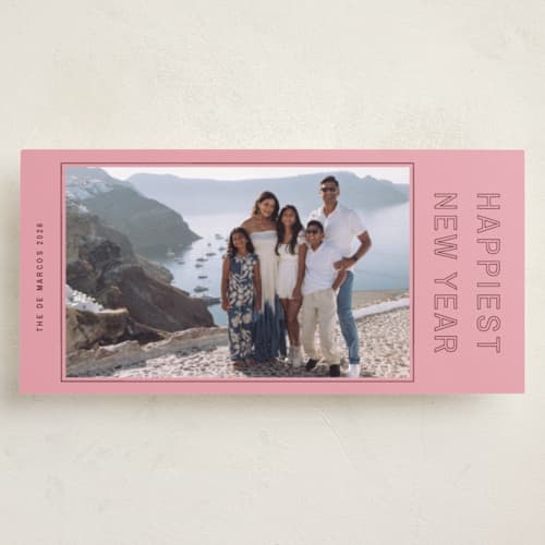This is a winter rose holiday photo cards with standard by Ani Somi called sanjuan printing on recycled smooth signature in tall